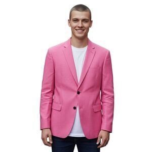 Saddlebred Vibrant Pink Sport Coat Blazer Suit Jacket 46S